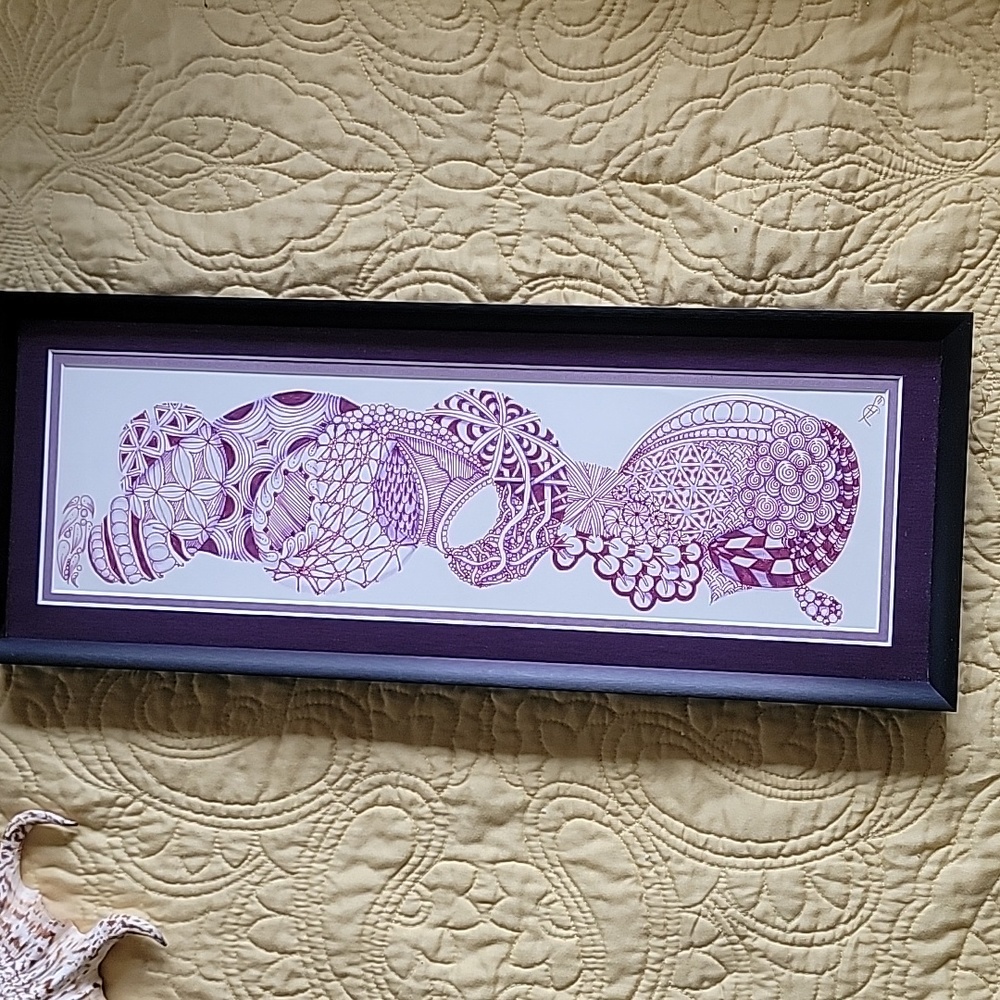 Purple handmade Calligraphy